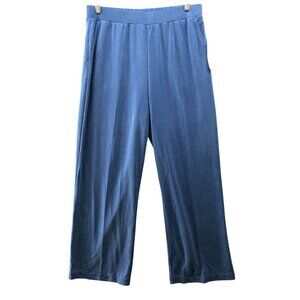 NWT Kindred Bravely Lounge Pants Womens S Blue Tencel Blend Wide Leg High Rise